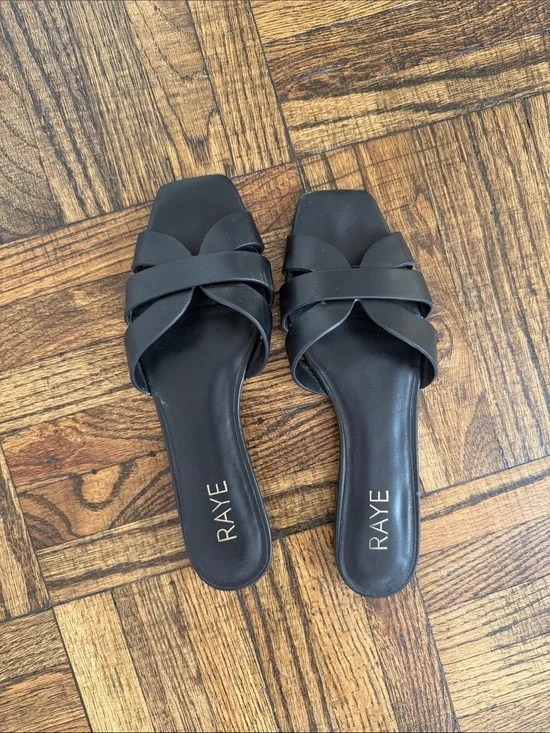 RAYE Black Women’s Sandals - Strappy Minimalist Design