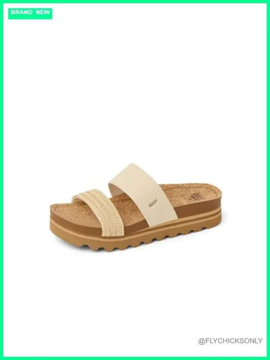 Vegan Leather Platform Slide Sandals with Arch Support and Cushion Footbed