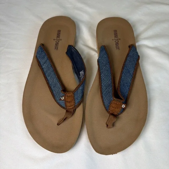 Minnetonka Hedy Sandal Women's Beach Flip Flops Size 10