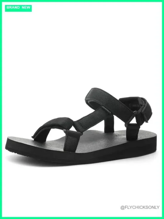 Women's Quick-Dry Athletic Sandals with Arch Support Hook & Loop Closure