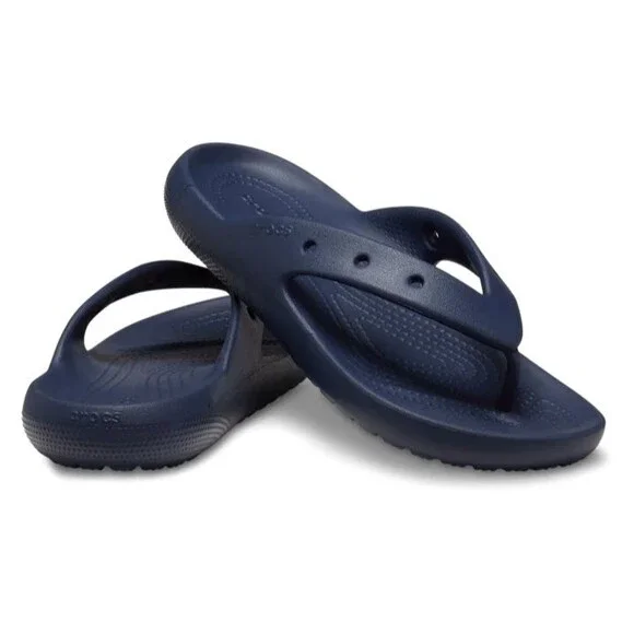 Crocs Classic Flip Flops 2.0 Mens 9 Womens 11 Navy Blue NEW