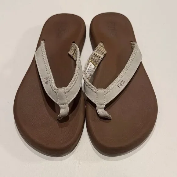 Flojos Tan and Cream Sandals