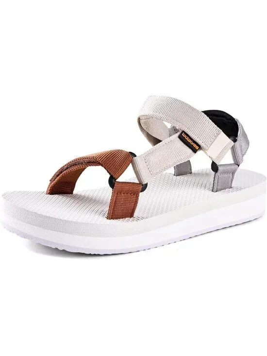 Women's Apricot Hiking Sandals with-Arch-Support Webbing-Outdoor Beach Water