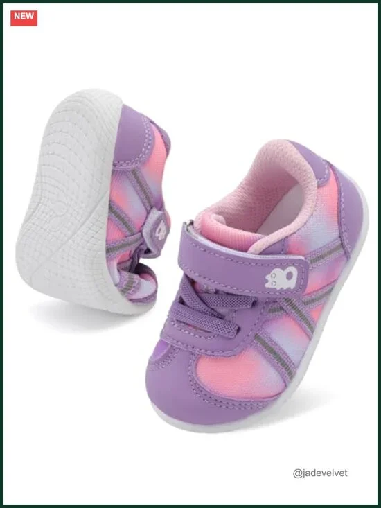 Toddler Walking Shoes Breathable Mesh Non-Slip Barefoot Sneakers Hook & Loop