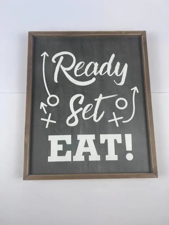 Football Party Ready Seat Eat Sign Table Decor Football Party Decorations Sports