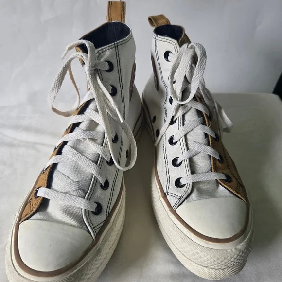Converse Chuck Taylor All Star Lift High Top Platform White Yellow 570920C 8.5W