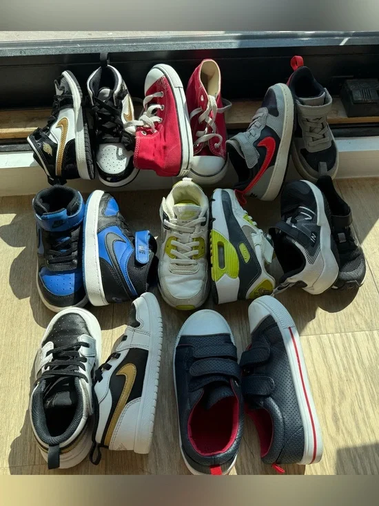Toddler boy Nike, converse and new balance sneakers