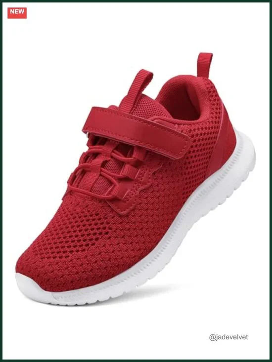 Toddler Little Kid Sneakers Lightweight Running Shoes with Hook & Loop Closure