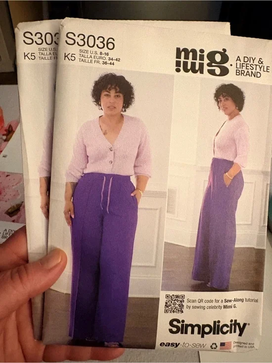 BN UNCUT SIMPLICITY 3036 K5 PANTS SEWING PATTERNS