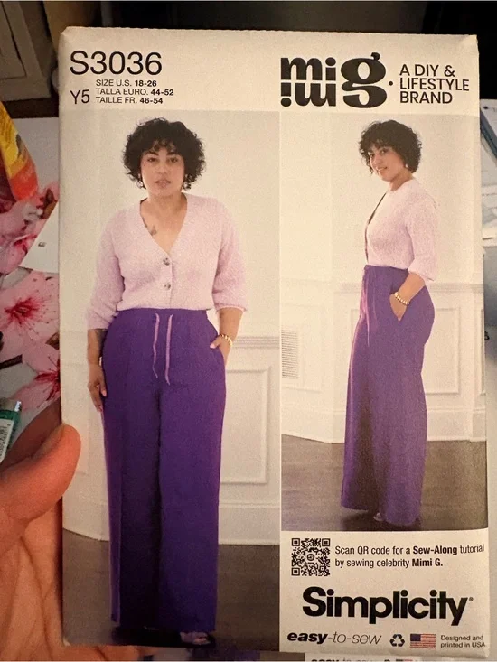 BN UNCUT SIMPLICITY 3036 Y5 PANTS PLUS SIZE SEWING PATTERNS