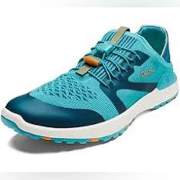 Olukai miki trainer sneakers teal casual women’s‎ size 8 bright slides