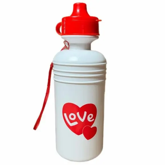 Love Heart Red and White Party Water Bottle