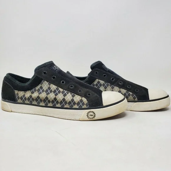 UGG Australia Casual Sneakers Black w/ Argyle 11