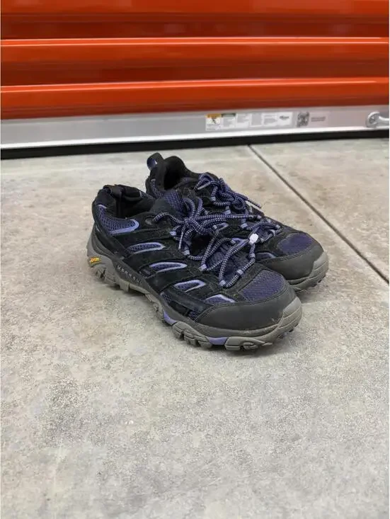 merrell moab 2 ventilator black and purple hiking shoes size 9 WOMENS