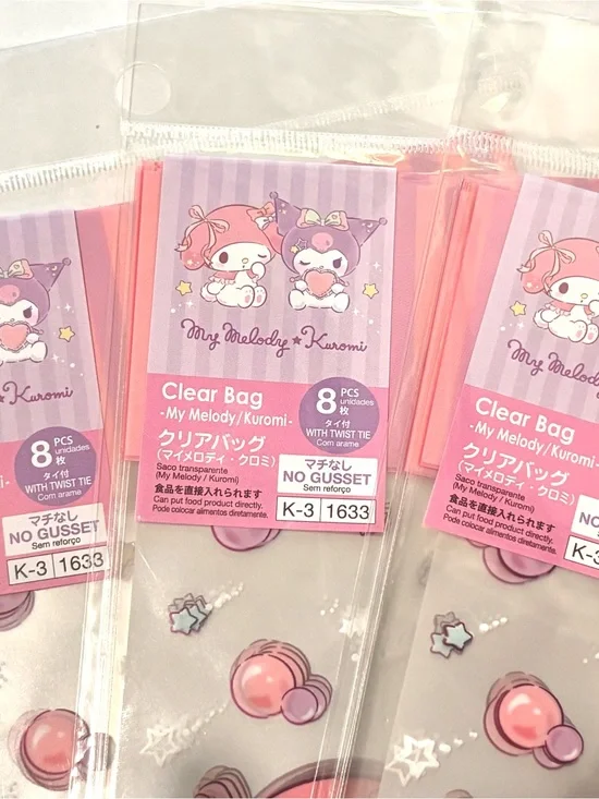 Sanrio My Melody & Kuromi Clear Treat Bags - Pink & Lavender Party Favor