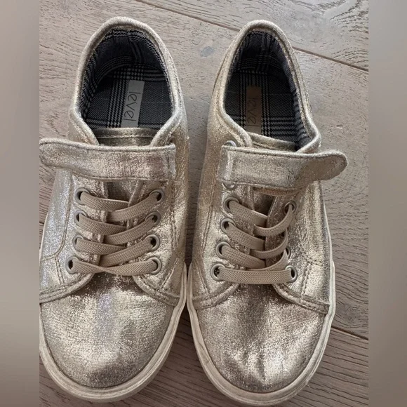 Kids Level gold sneakers size 13