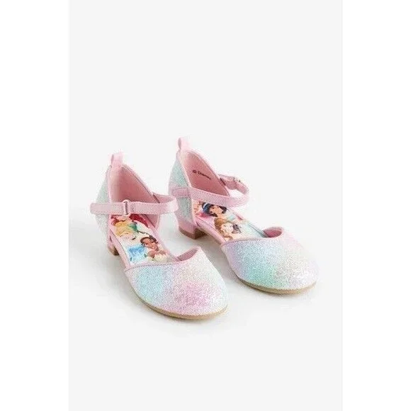 Disney Princess Glitter Ombre Heels Toddler Little Girls Dress Up Shoes 13.5 C