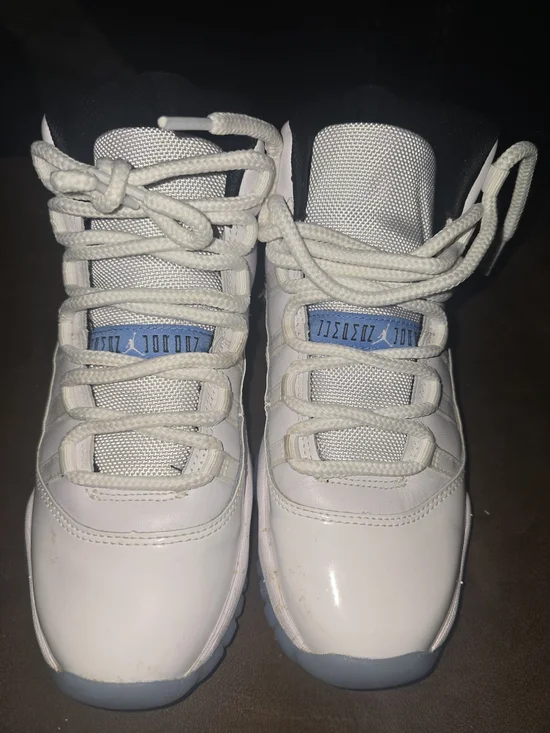 Jordan Kids White and Light Blue Retro Sneakers