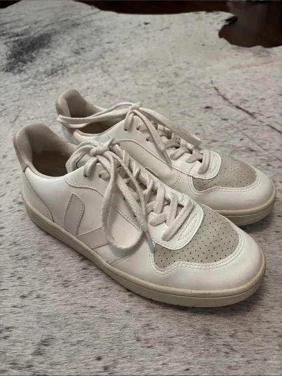White & Cream Veja Sneakers
