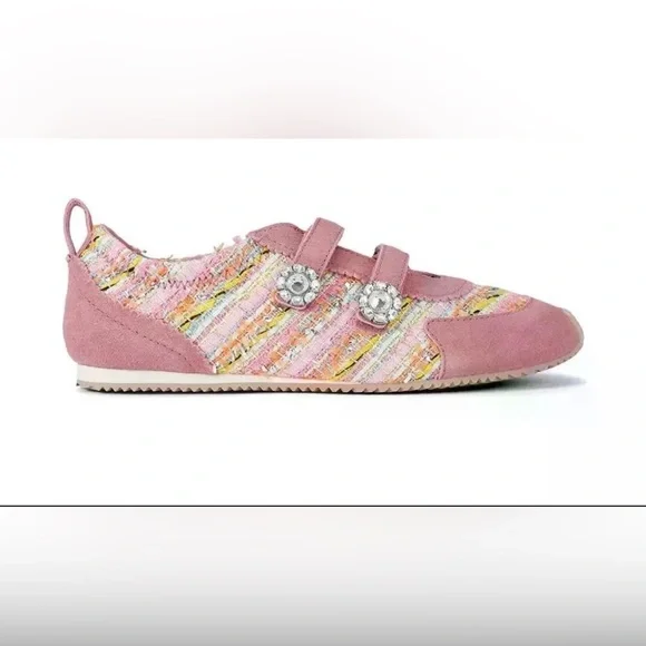 Kurt Geiger London Islington Mary Jane Crystal Tweed Sneaks 11