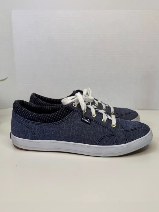 Keds Center III Textile Lace Up Women's Denim Chambray Shoes Sneakers Size 7.5