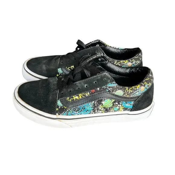 VANS Old Skool Glow in the Dark Psychedelic Cosmic Solar System SK8 Youth Sz 2.5