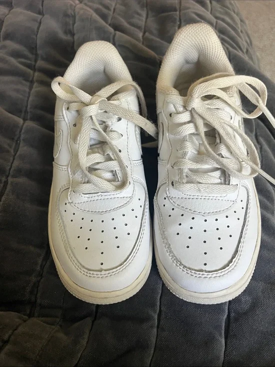 Kids White Lace-Up Sneakers for Everyday Play