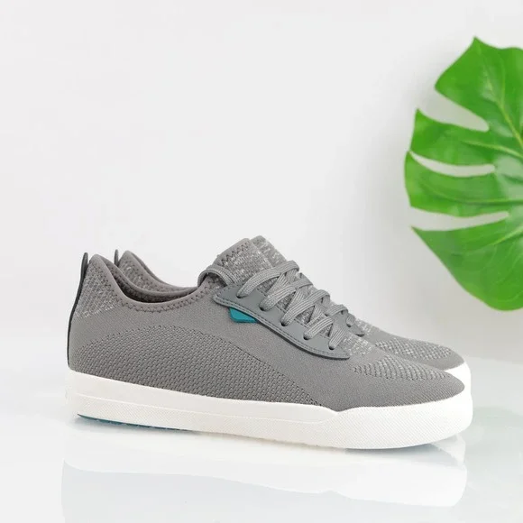 Vessi Womens Weekend Sneakers Size 9 Waterproof Gray Lace Up Comfort Shoes Low
