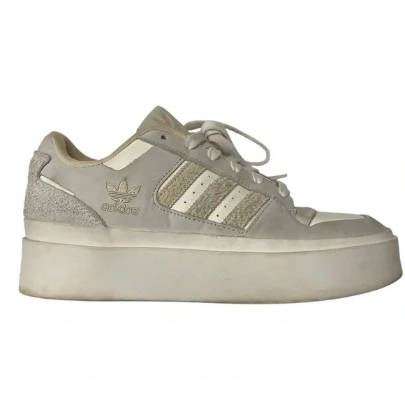 ADIDAS Forum Bonega Core White Sand Strata Sneakers Size