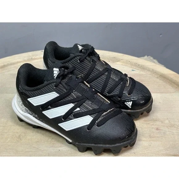 Adidas Adizero Shoes Youth 10K Black White Cleats Boys Molded‎ Soccer Football