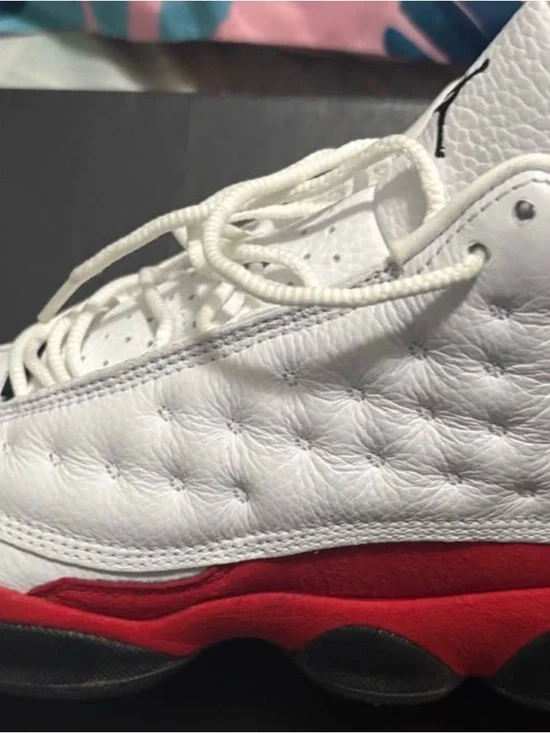 Jordan Kids White and Red Sneakers