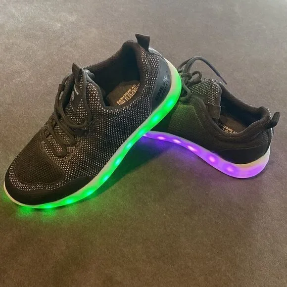 Sketchers Energy Lights Shoes for Kids Boys 90642L Size 5.5 Almost New Condition
