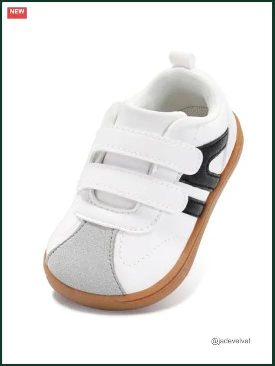 Toddler Wide Toe Box Barefoot Sneakers Zero Drop Non-Slip First Walking Shoes