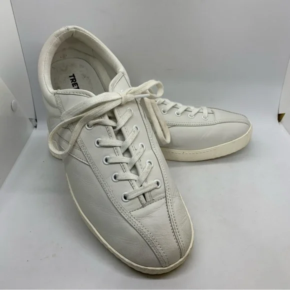 Tretorn Leather 2 Nylite Plus White on White Tennis Shoes Womens Size 11