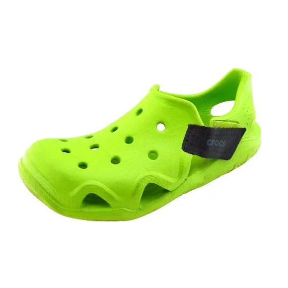 Crocs‎ Youth Girls Shoes Size 1 M Green Sport Synthetic