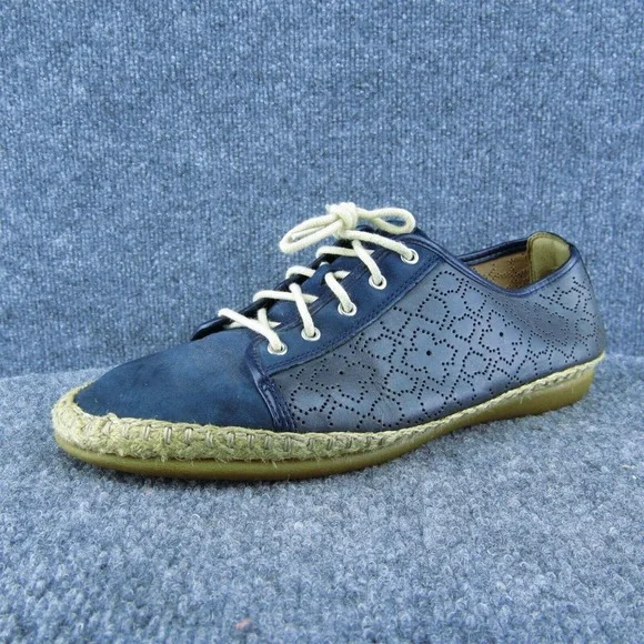 Clarks Artisan Women Sneaker Shoes‎ Blue Leather Lace Up Size 9.5 Medium