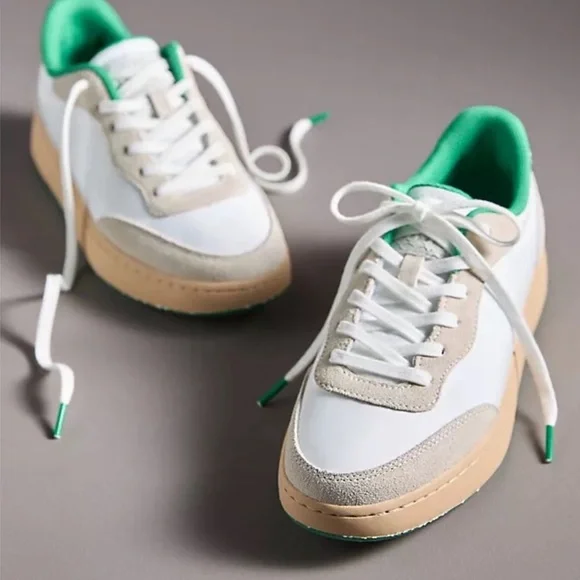 White & Green Women’s Casual Sneakers