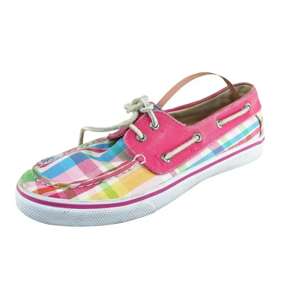 Sperry‎ Top-Sider Youth Girls Shoes Size 4.5 M Pink Boat Shoe Fabric