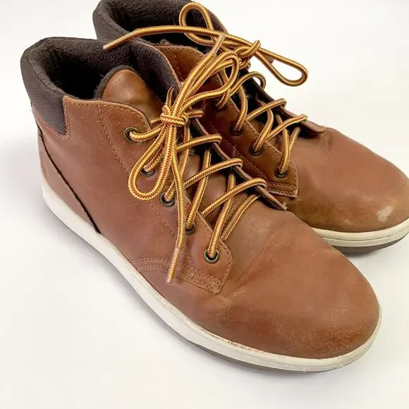 Polo Ralph Lauren Leather Chukka Sneaker Boots Sz 5 Minimalist Rugged‎ Casual