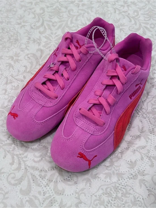 Puma Speedcat OG Casual Shoes Women’s 7.5 Pink Pixel Glowing Red Leather - NWT