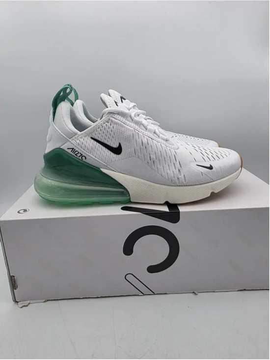 Women's Size 6.5 Nike Air Max 270 White Stadium Green Sneakers AH6789-125