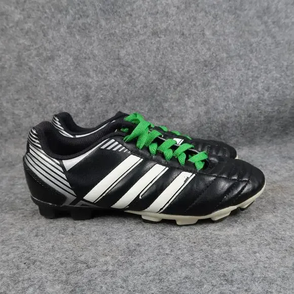 Adidas Shoes Kids 2.5 Soccer Cleats Puntero Black White Sport Athletic Lace Up