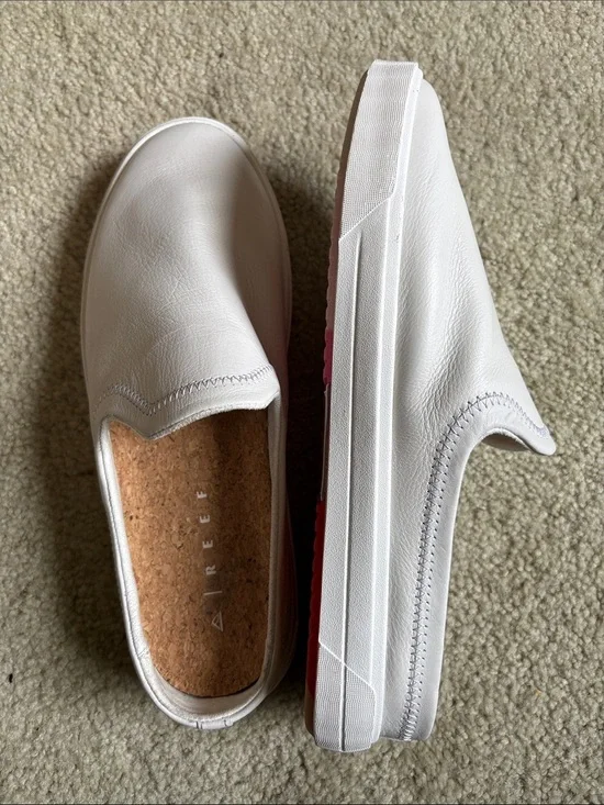 Reef White Slip-On Sneakers