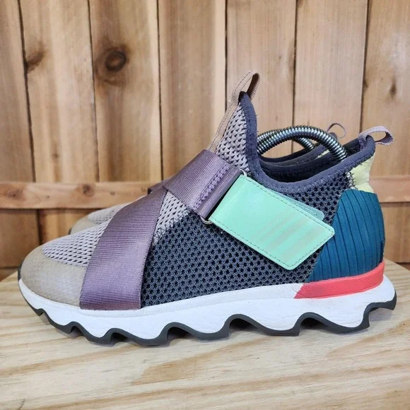 Sorel Kinetic Sneak Slip On Shoes Womens 8.5 Multicolor Mesh Sneakers NL3680-096
