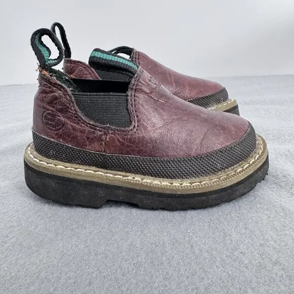 Georgia Giant Romeo Shoes Kids Size 5 Toddler Brown Leather‎ Slip on Casual GR14
