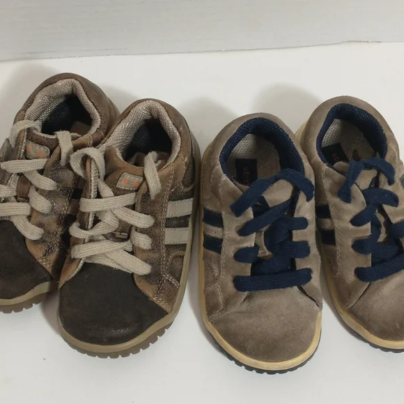 2 Stride‎ Rite Sprout Leather And Suede Sneakers, Size 7 And 7.5, Built To Last