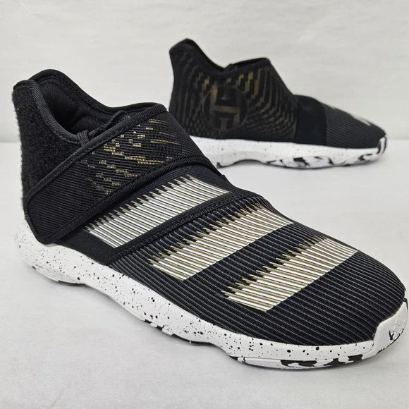 Adidas‎ Harden B/E 3 J Basketball Shoes EH1986 Black White Gold Kids Size 6.5