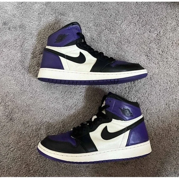 Nike Air Jordan 1 Retro High OG  BG Youth shoes Purple / Sail-‎ Black 575441-501