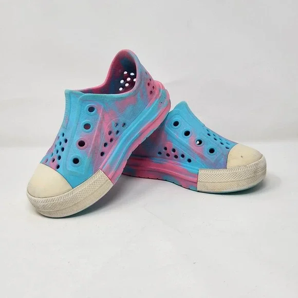 Girls Converse‎ Chuck Taylor All Star Tie Dye Oops Pink & Cyan Evo Foam size 11C
