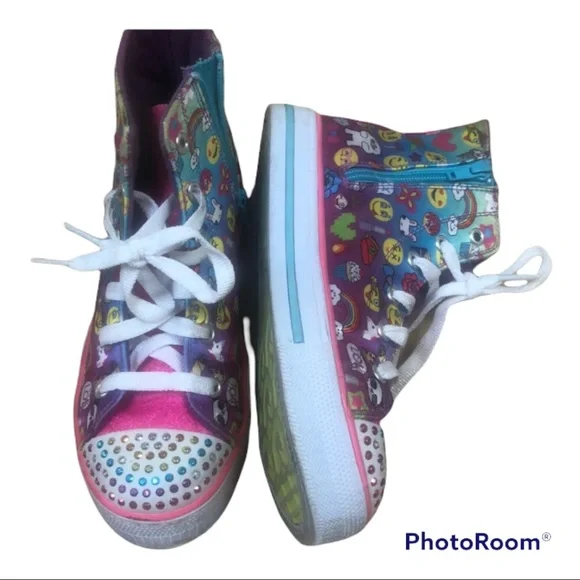 Skechers Twinkle Toes‎ Light Up Hi Top Sneakers